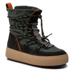 Bottes De Neige Moon Boot Mtrack Slip-On Sport 24400300003 Khaki/Orange