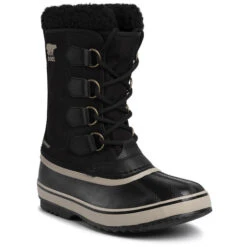 Bottes De Neige Sorel 1964 Pac Nylon NM3487 Black/Ancient Fossil 011