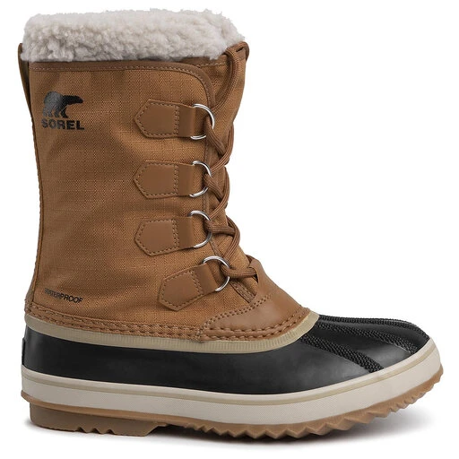Bottes De Neige Sorel 1964 Pac Nylon NM3487 Camel Brown/Black 224 – Image 2