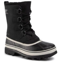 Bottes De Neige Sorel Caribou NM1000 Black/Dark Stone 016