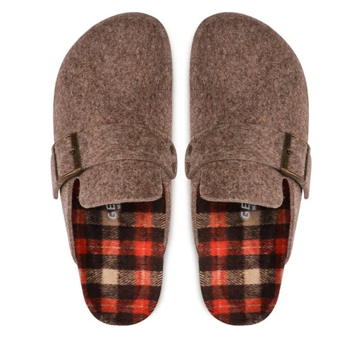 Chaussons Genuins Grisel G104516 Tartan Taupe – Image 5