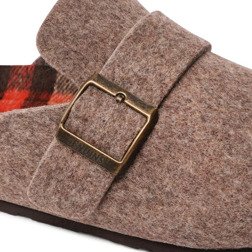 Chaussons Genuins Grisel G104516 Tartan Taupe – Image 6