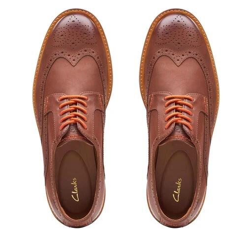 Chaussures Basses Clarks Atticus LT Limit 26172502 Dark Tan Lea – Image 4