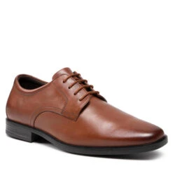 Chaussures Basses Clarks Howard Walk 261620177 Dark Tan Leather