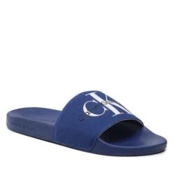 Mules / Sandales De Bain Calvin Klein Jeans Slide Monogram Co YM0YM00061 Rich Navy C7I