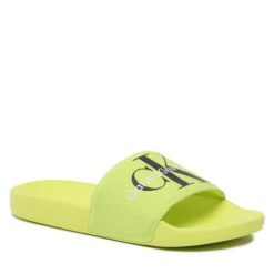 Mules / Sandales De Bain Calvin Klein Jeans Slide Monogram Co YM0YM00061 Safety Yellow