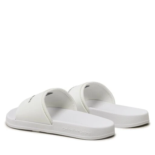Mules / Sandales De Bain Calvin Klein Jeans Slide Monogram Tpu YM0YM00361 White YBR – Image 3