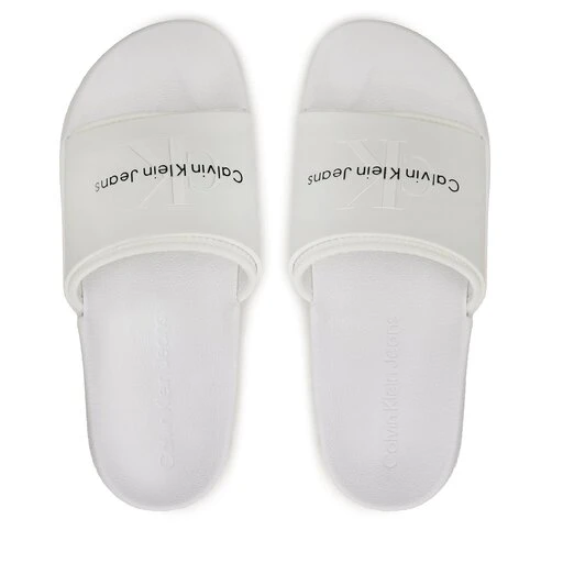 Mules / Sandales De Bain Calvin Klein Jeans Slide Monogram Tpu YM0YM00361 White YBR – Image 5