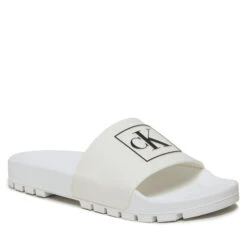 Mules / Sandales De Bain Calvin Klein Jeans Truck Slide Monogram Rubber M YM0YM00591 White YBR