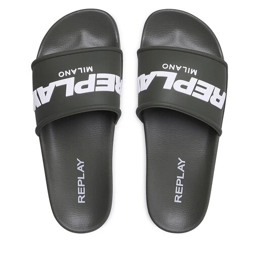 Mules / Sandales De Bain Replay Up Emboss GMF1A .000.C0042S Mil Green 0039 – Image 5