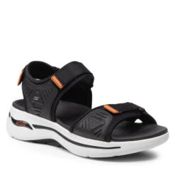 Sandales Skechers Go Walk Arch Fit Sandal 229020/BKOR Blac/Orange